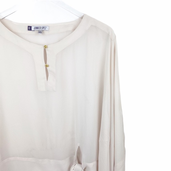 Jennifer Lopez Dolman Sheer Blouse Small - Picture 2 of 5